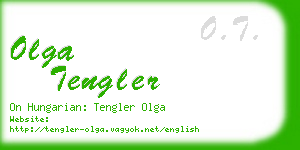 olga tengler business card